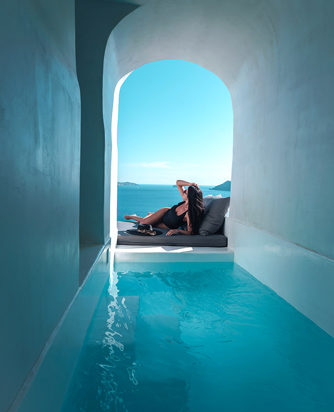 Private suite terrace at Echoes Luxury Suites